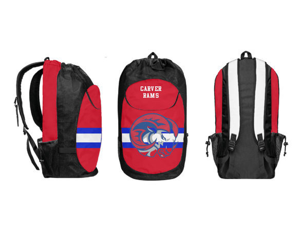 Gear Bag, Carver rams, Football, Teamtime, Team time, sublimation, custom sports apparel, team uniforms, spirit wear, spiritwear, sports uniforms, custom shirts, team store, custom team store, fundraiser sports, apparel fundraiser