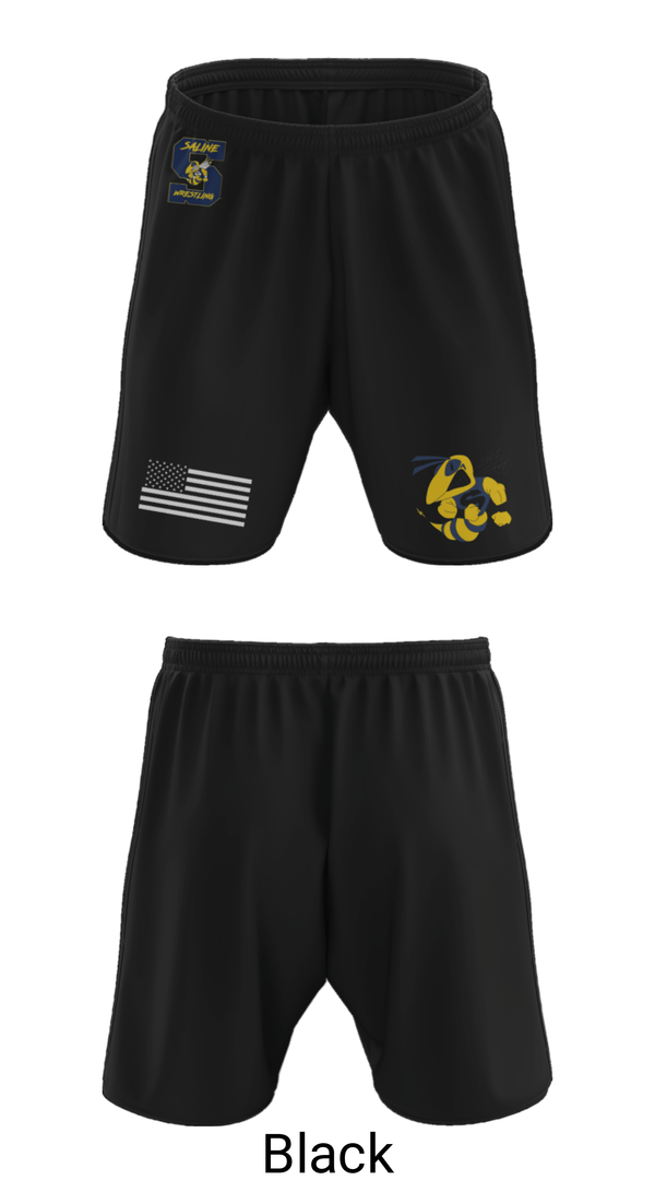 Athletic Shorts With Pockets, Saline Middle School Wrestling, Wrestling, Teamtime, Team time, sublimation, custom sports apparel, team uniforms, spirit wear, spiritwear, sports uniforms, custom shirts, team store, custom team store, fundraiser sports, apparel fundraiser