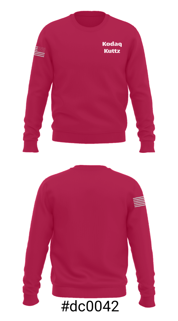 Crew Neck Sweatshirt, Kodaq Kuttz, , Teamtime, Team time, sublimation, custom sports apparel, team uniforms, spirit wear, spiritwear, sports uniforms, custom shirts, team store, custom team store, fundraiser sports, apparel fundraiser