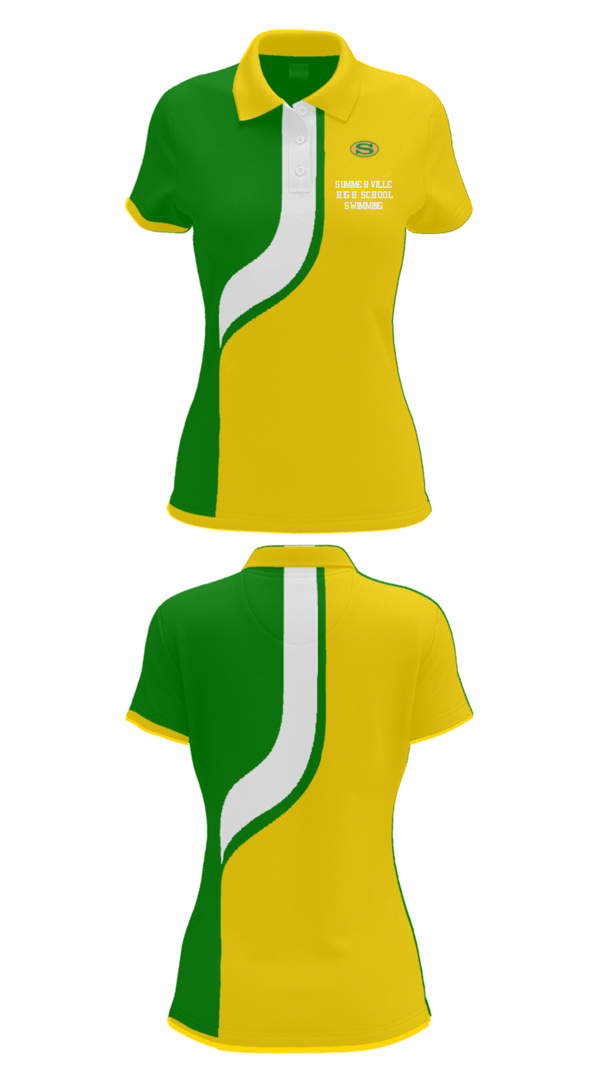 Women's Short Sleeve Performance Polo, Summerville High School Swimming, Swimming, Teamtime, Team time, sublimation, custom sports apparel, team uniforms, spirit wear, spiritwear, sports uniforms, custom shirts, team store, custom team store, fundraiser sports, apparel fundraiser