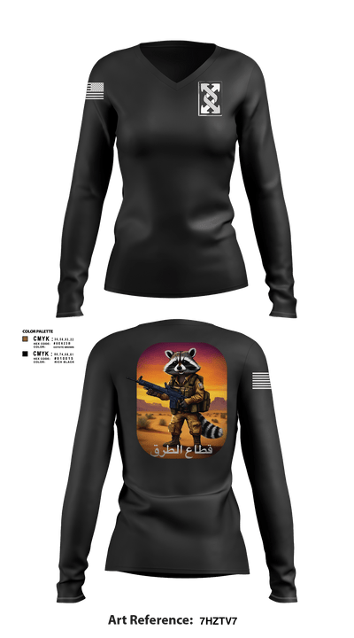 623rd ICTC 42112898 Women's Long Sleeve V-neck Shirt - 2