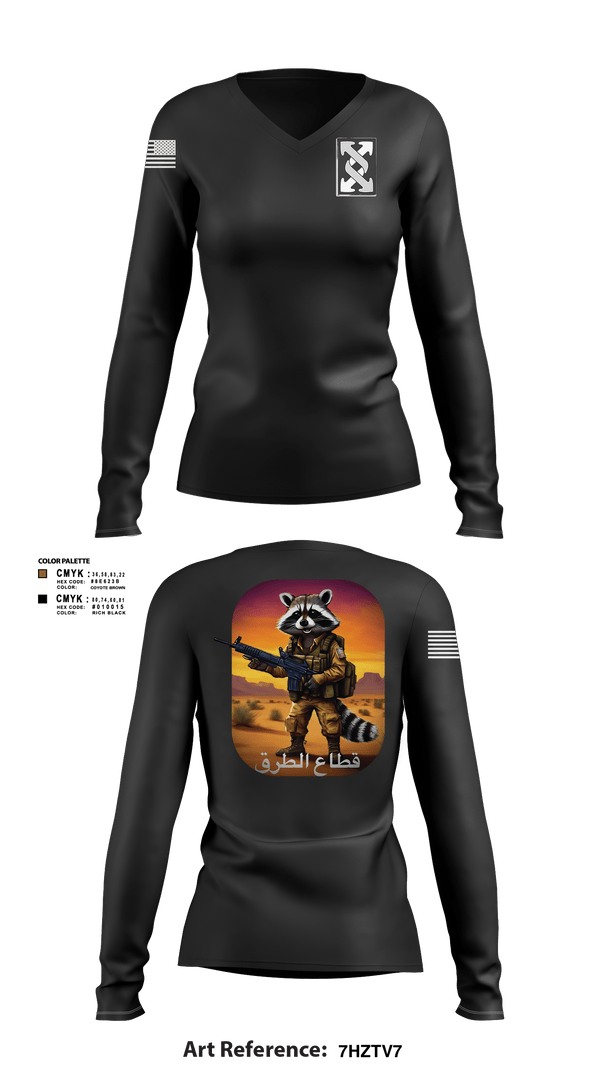 Women's Long Sleeve Vneck Shirt, 623rd ICTC623rd ICTC PT, Army, Teamtime, Team time, sublimation, custom sports apparel, team uniforms, spirit wear, spiritwear, sports uniforms, custom shirts, team store, custom team store, fundraiser sports, apparel fundraiser