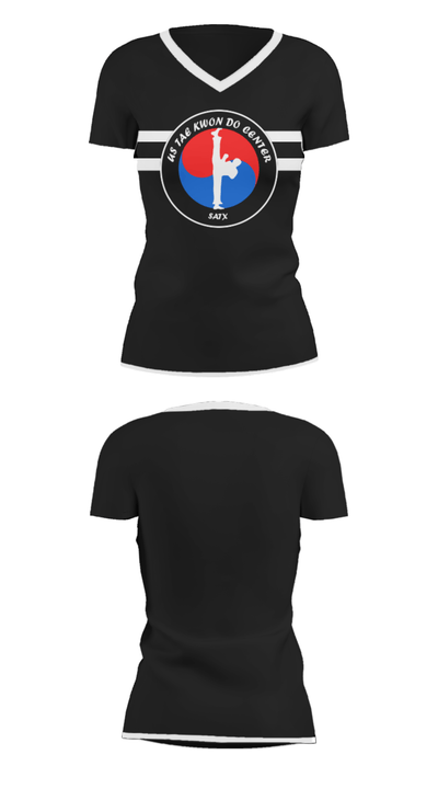 USTKDC 33860343 Women's Short Sleeve V-neck Shirt - 29
