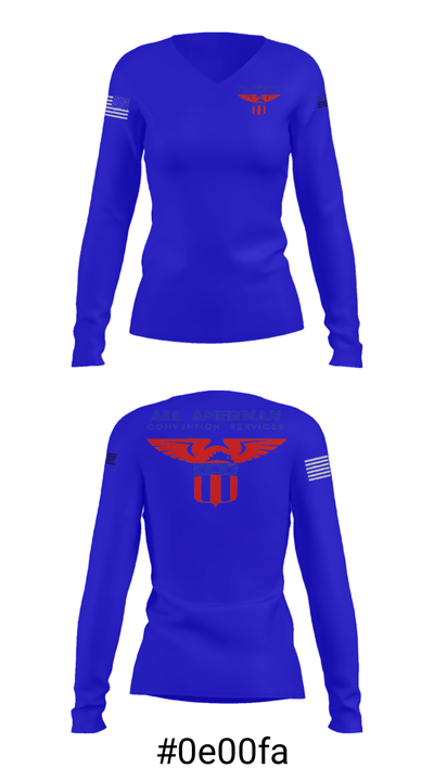 All American Convention Service 91940813 Women's Long Sleeve V-neck Shirt - 20