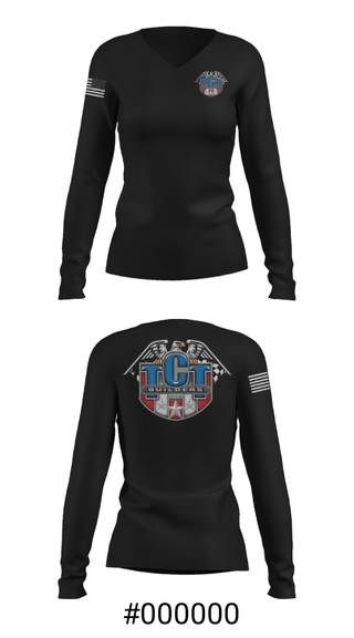 Women's Long Sleeve Vneck Shirt, TCT Builders Inc., , Teamtime, Team time, sublimation, custom sports apparel, team uniforms, spirit wear, spiritwear, sports uniforms, custom shirts, team store, custom team store, fundraiser sports, apparel fundraiser