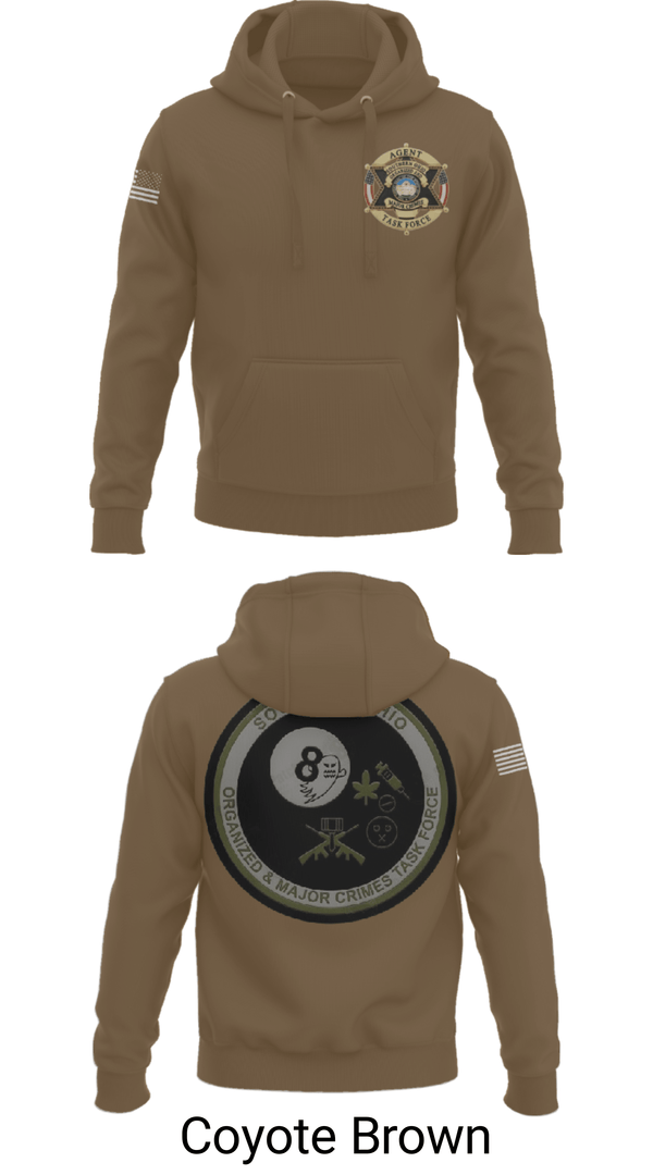 Hoodie, Southern Ohio Organized and Major Crimes Task Force, Police, Teamtime, Team time, sublimation, custom sports apparel, team uniforms, spirit wear, spiritwear, sports uniforms, custom shirts, team store, custom team store, fundraiser sports, apparel fundraiser