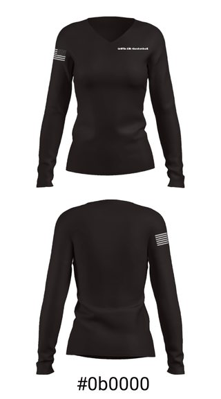Women's Long Sleeve Vneck Shirt, Griffin Elit-Basketball, Men's Basketball, Teamtime, Team time, sublimation, custom sports apparel, team uniforms, spirit wear, spiritwear, sports uniforms, custom shirts, team store, custom team store, fundraiser sports, apparel fundraiser