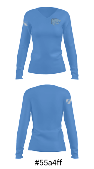 Women's Long Sleeve Vneck Shirt, Centreville High School Gymnastics, Spirit Store, Teamtime, Team time, sublimation, custom sports apparel, team uniforms, spirit wear, spiritwear, sports uniforms, custom shirts, team store, custom team store, fundraiser sports, apparel fundraiser