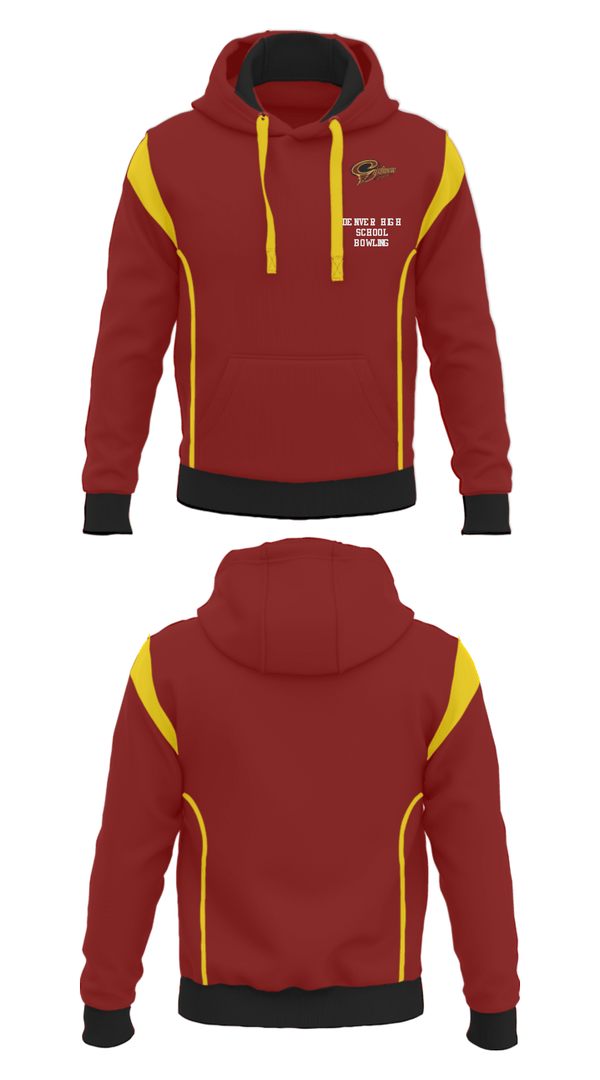 Hoodie, Denver High School Bowling, Bowling, Teamtime, Team time, sublimation, custom sports apparel, team uniforms, spirit wear, spiritwear, sports uniforms, custom shirts, team store, custom team store, fundraiser sports, apparel fundraiser