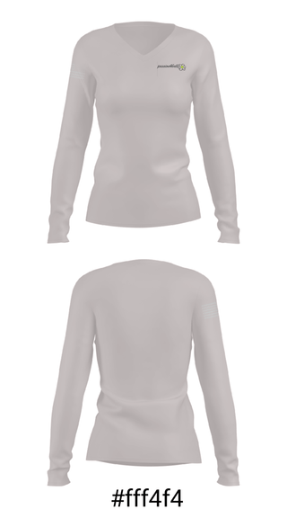 Women's Long Sleeve Vneck Shirt, Passion4ball, Tennis, Teamtime, Team time, sublimation, custom sports apparel, team uniforms, spirit wear, spiritwear, sports uniforms, custom shirts, team store, custom team store, fundraiser sports, apparel fundraiser