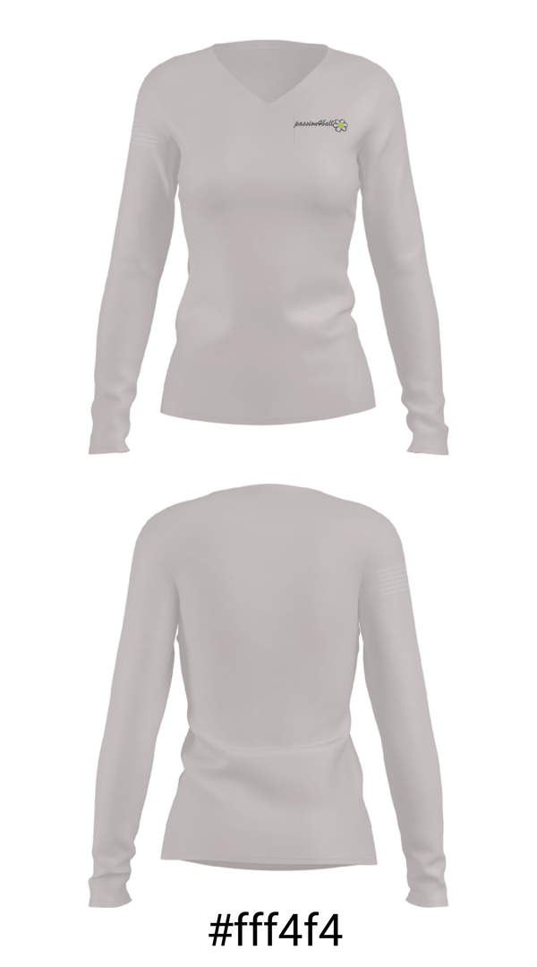 Women's Long Sleeve Vneck Shirt, Passion4ball, Tennis, Teamtime, Team time, sublimation, custom sports apparel, team uniforms, spirit wear, spiritwear, sports uniforms, custom shirts, team store, custom team store, fundraiser sports, apparel fundraiser