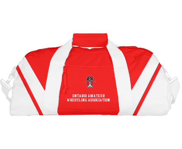 Duffle Bag, Ontario Amateur Wrestling Association, Wrestling, Teamtime, Team time, sublimation, custom sports apparel, team uniforms, spirit wear, spiritwear, sports uniforms, custom shirts, team store, custom team store, fundraiser sports, apparel fundraiser