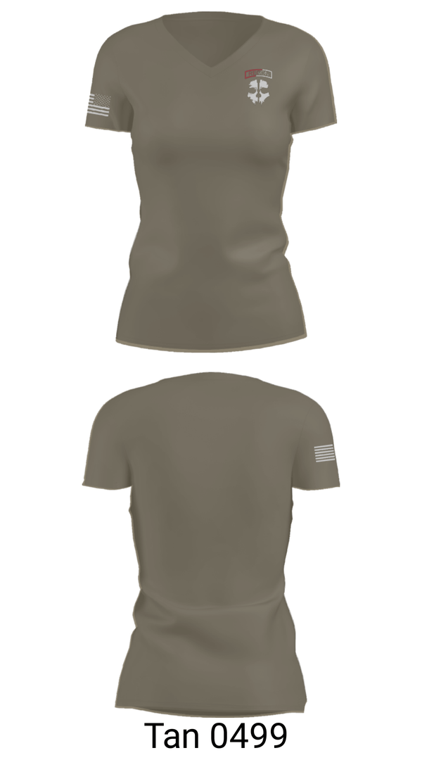 Women's Short Sleeve Vneck Shirt, , Army, Teamtime, Team time, sublimation, custom sports apparel, team uniforms, spirit wear, spiritwear, sports uniforms, custom shirts, team store, custom team store, fundraiser sports, apparel fundraiser