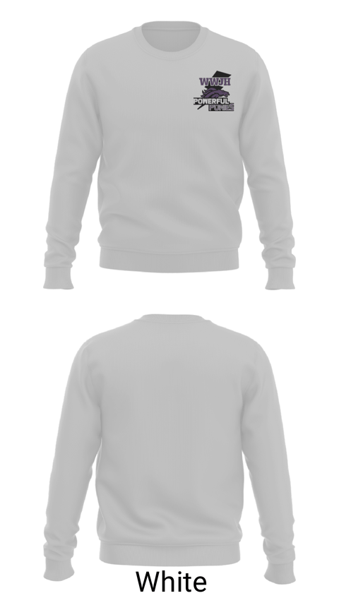 Crew Neck Sweatshirt, Wilson Junior High School, Spirit Store, Teamtime, Team time, sublimation, custom sports apparel, team uniforms, spirit wear, spiritwear, sports uniforms, custom shirts, team store, custom team store, fundraiser sports, apparel fundraiser