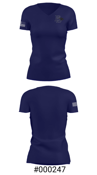 Women's Short Sleeve Vneck Shirt, Buckeye Local High School, Spirit Store, Teamtime, Team time, sublimation, custom sports apparel, team uniforms, spirit wear, spiritwear, sports uniforms, custom shirts, team store, custom team store, fundraiser sports, apparel fundraiser
