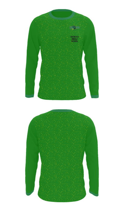 Bridger Middle School 54496281 Long Sleeve Performance Shirt - 34