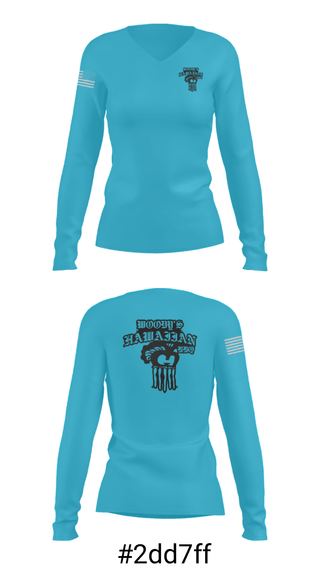 Women's Long Sleeve Vneck Shirt, Woodys Hawaiian bbq, , Teamtime, Team time, sublimation, custom sports apparel, team uniforms, spirit wear, spiritwear, sports uniforms, custom shirts, team store, custom team store, fundraiser sports, apparel fundraiser