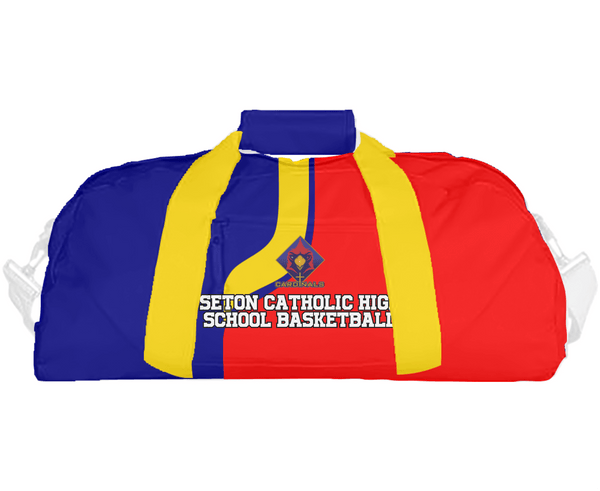 Duffle Bag, Seton Catholic High School Basketball, Women's Basketball, Teamtime, Team time, sublimation, custom sports apparel, team uniforms, spirit wear, spiritwear, sports uniforms, custom shirts, team store, custom team store, fundraiser sports, apparel fundraiser