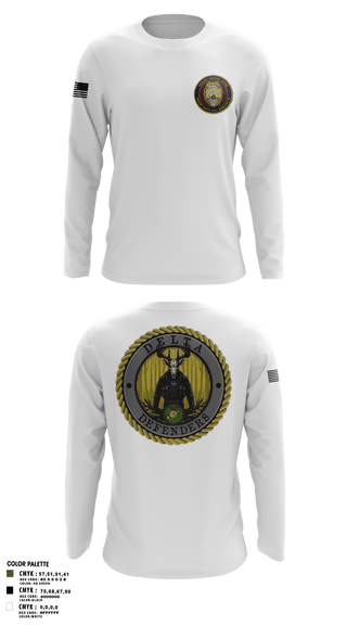 Long Sleeve Performance Shirt, PMO Delta, Marines, Teamtime, Team time, sublimation, custom sports apparel, team uniforms, spirit wear, spiritwear, sports uniforms, custom shirts, team store, custom team store, fundraiser sports, apparel fundraiser