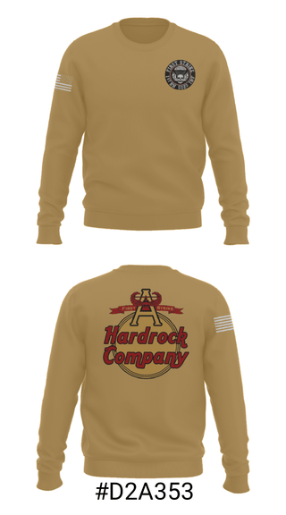 Crew Neck Sweatshirt, Hardrock Company, Army, Teamtime, Team time, sublimation, custom sports apparel, team uniforms, spirit wear, spiritwear, sports uniforms, custom shirts, team store, custom team store, fundraiser sports, apparel fundraiser