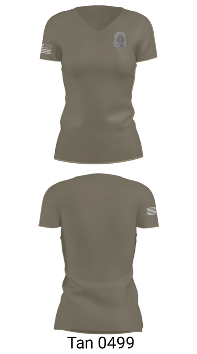 District 13 TF 92193766 Women's Short Sleeve V-neck Shirt - 36