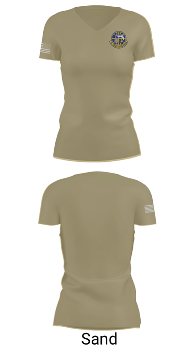 70th Aerial Port Squadron 40618809 Women's Short Sleeve V-neck Shirt - 44