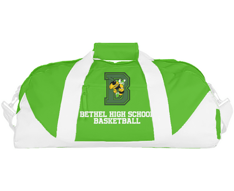 Duffle Bag, Bethel High School Basketball, Women's Basketball, Teamtime, Team time, sublimation, custom sports apparel, team uniforms, spirit wear, spiritwear, sports uniforms, custom shirts, team store, custom team store, fundraiser sports, apparel fundraiser