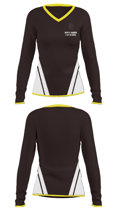 South Barber 7-12 School 2009758 Women's Long Sleeve V-neck Shirt - 25