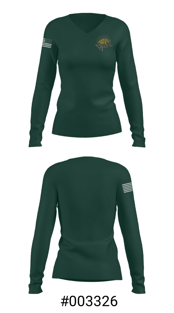 Women's Long Sleeve Vneck Shirt, Southeastern Randolph Middle School, Spirit Store, Teamtime, Team time, sublimation, custom sports apparel, team uniforms, spirit wear, spiritwear, sports uniforms, custom shirts, team store, custom team store, fundraiser sports, apparel fundraiser