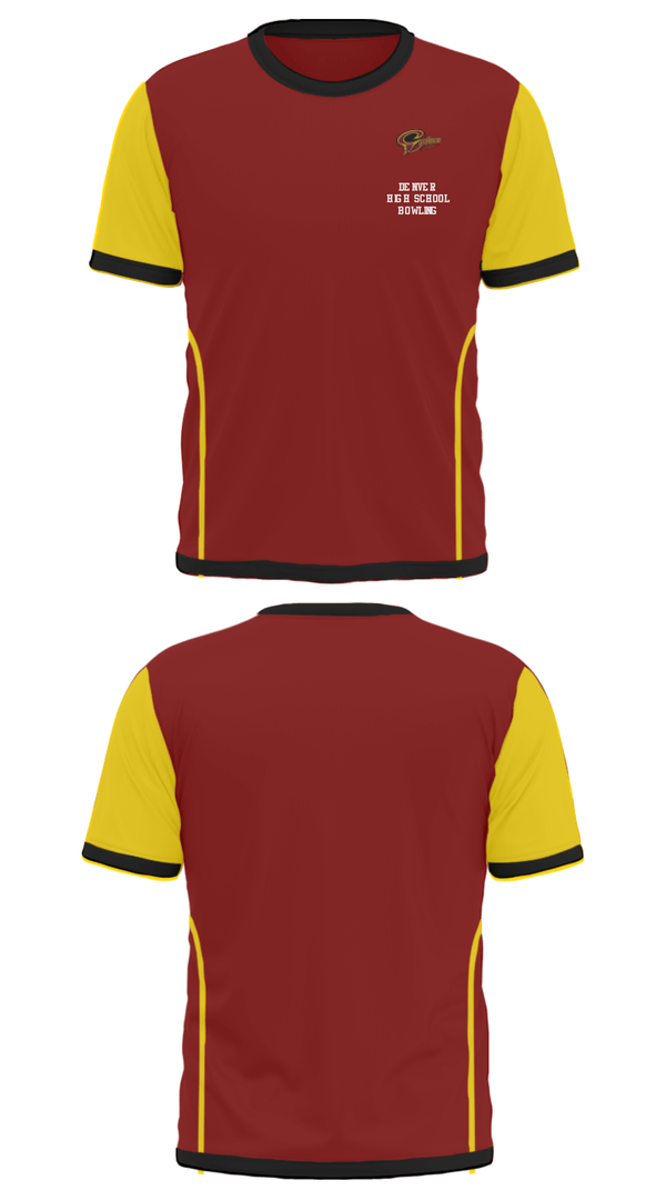 Short Sleeve Performance Shirt, Denver High School Bowling, Bowling, Teamtime, Team time, sublimation, custom sports apparel, team uniforms, spirit wear, spiritwear, sports uniforms, custom shirts, team store, custom team store, fundraiser sports, apparel fundraiser