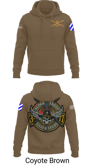 Hoodie, A/3-17 ACS, Army, Teamtime, Team time, sublimation, custom sports apparel, team uniforms, spirit wear, spiritwear, sports uniforms, custom shirts, team store, custom team store, fundraiser sports, apparel fundraiser