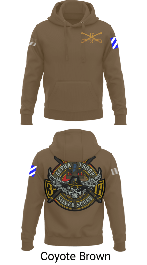 Hoodie, A/3-17 ACS, Army, Teamtime, Team time, sublimation, custom sports apparel, team uniforms, spirit wear, spiritwear, sports uniforms, custom shirts, team store, custom team store, fundraiser sports, apparel fundraiser