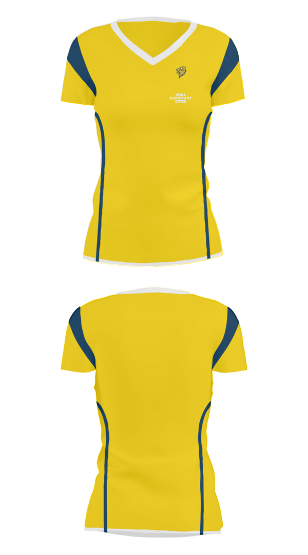 Women's Short Sleeve Vneck Shirt, Medill Elementary School, Spirit Store, Teamtime, Team time, sublimation, custom sports apparel, team uniforms, spirit wear, spiritwear, sports uniforms, custom shirts, team store, custom team store, fundraiser sports, apparel fundraiser