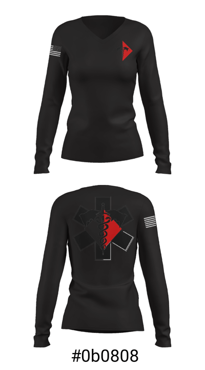 307th Medics 69478986 Women's Long Sleeve V-neck Shirt - 7