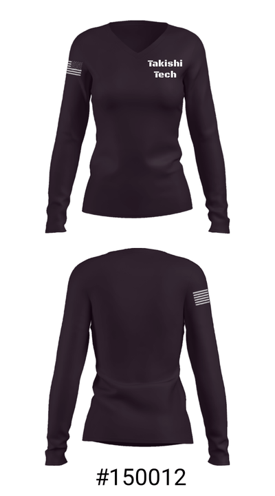 Takishi Tech 35546793 Women's Long Sleeve V-neck Shirt - 20
