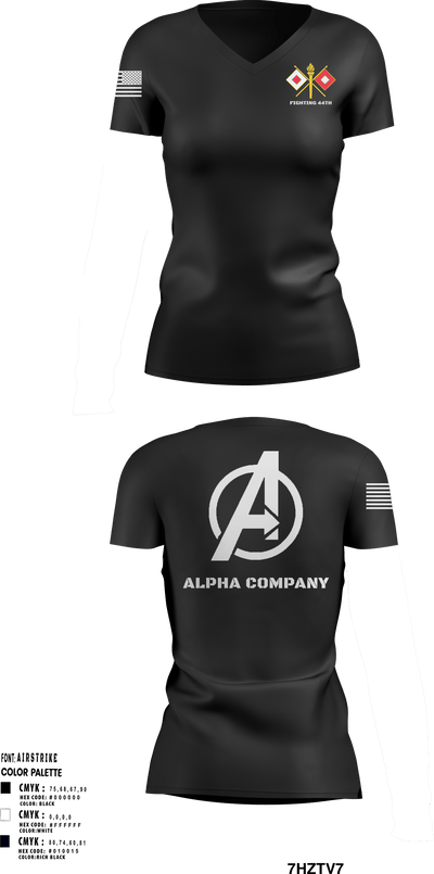 Alpha Company 80514577 Women's Short Sleeve V-neck Shirt - 9