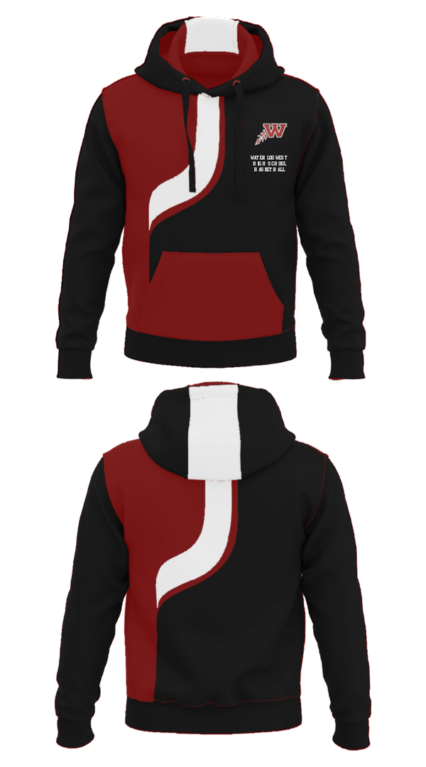 Hoodie, Waterloo West High School Basketball, Women's Basketball, Teamtime, Team time, sublimation, custom sports apparel, team uniforms, spirit wear, spiritwear, sports uniforms, custom shirts, team store, custom team store, fundraiser sports, apparel fundraiser