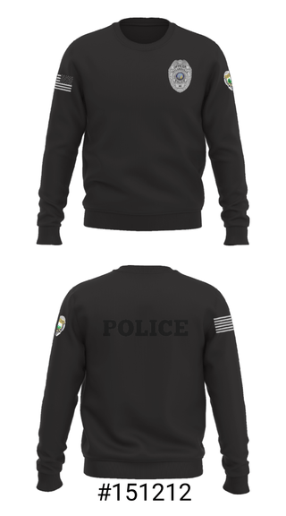 Crew Neck Sweatshirt, , Police, Teamtime, Team time, sublimation, custom sports apparel, team uniforms, spirit wear, spiritwear, sports uniforms, custom shirts, team store, custom team store, fundraiser sports, apparel fundraiser