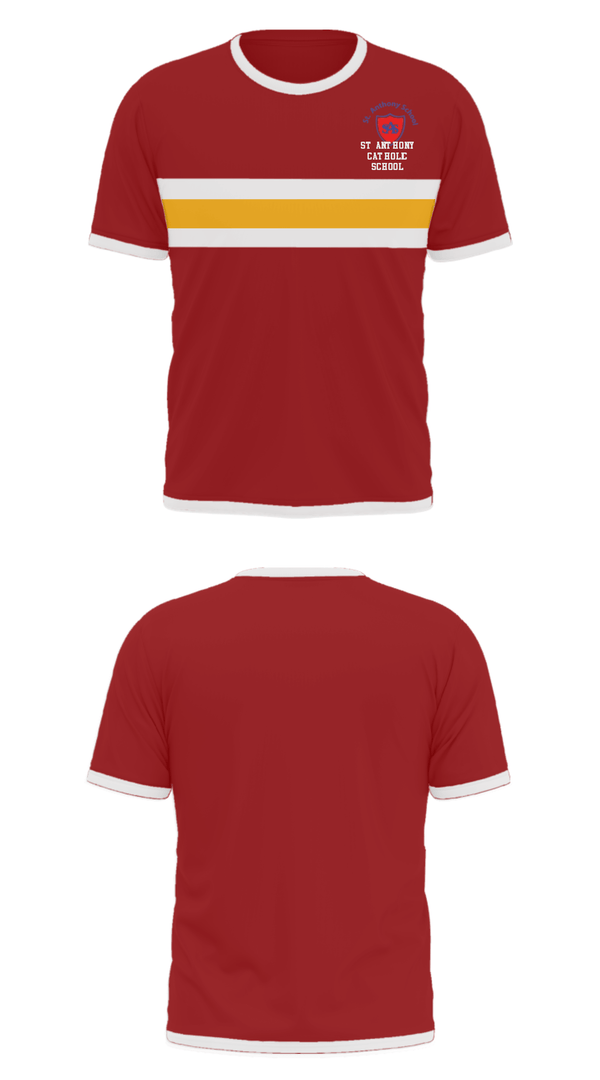 Short Sleeve Performance Shirt, St Anthony Catholic School, Spirit Store, Teamtime, Team time, sublimation, custom sports apparel, team uniforms, spirit wear, spiritwear, sports uniforms, custom shirts, team store, custom team store, fundraiser sports, apparel fundraiser