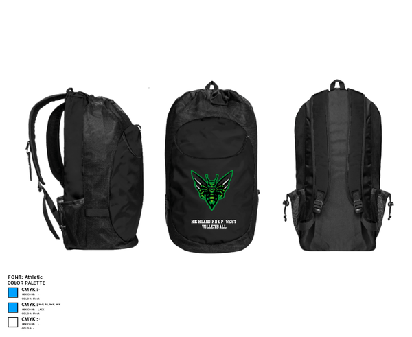 Gear Bag, Highland Prep West Volleyball, Women's Volleyball, Teamtime, Team time, sublimation, custom sports apparel, team uniforms, spirit wear, spiritwear, sports uniforms, custom shirts, team store, custom team store, fundraiser sports, apparel fundraiser