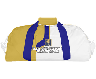 Duffle Bag, Butler Area Senior High School Diving, Spirit Store, Teamtime, Team time, sublimation, custom sports apparel, team uniforms, spirit wear, spiritwear, sports uniforms, custom shirts, team store, custom team store, fundraiser sports, apparel fundraiser