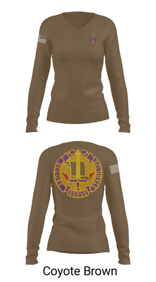 Women's Long Sleeve Vneck Shirt, 405th Civil Affairs Battalion, Army, Teamtime, Team time, sublimation, custom sports apparel, team uniforms, spirit wear, spiritwear, sports uniforms, custom shirts, team store, custom team store, fundraiser sports, apparel fundraiser
