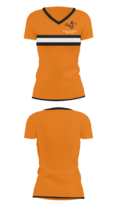 Osseo High School Wrestling 81785161 Women's Short Sleeve V-neck Shirt - 29