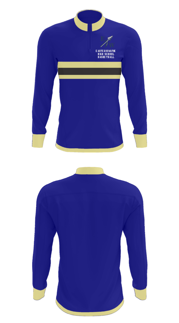Quarter Zip Jacket, Eastern Wayne High School Basketball, Women's Basketball, Teamtime, Team time, sublimation, custom sports apparel, team uniforms, spirit wear, spiritwear, sports uniforms, custom shirts, team store, custom team store, fundraiser sports, apparel fundraiser