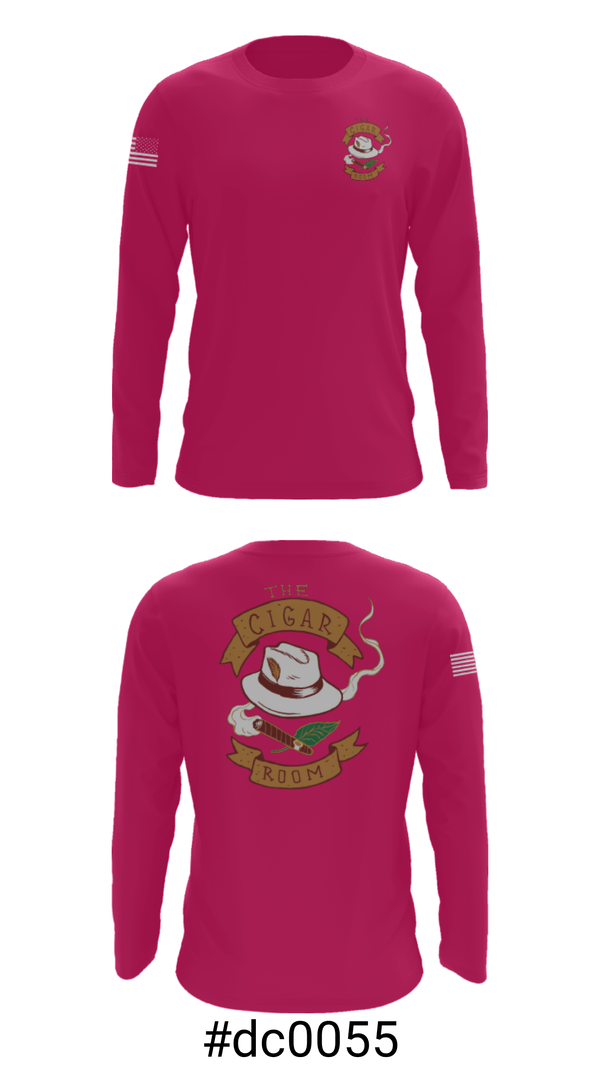 Long Sleeve Performance Shirt, The Cigar Room, , Teamtime, Team time, sublimation, custom sports apparel, team uniforms, spirit wear, spiritwear, sports uniforms, custom shirts, team store, custom team store, fundraiser sports, apparel fundraiser