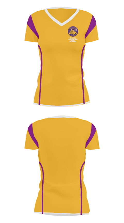 Women's Short Sleeve Vneck Shirt, Oakland Technical High School Swimming, Swimming, Teamtime, Team time, sublimation, custom sports apparel, team uniforms, spirit wear, spiritwear, sports uniforms, custom shirts, team store, custom team store, fundraiser sports, apparel fundraiser
