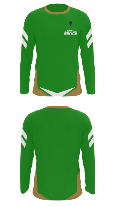Elmont Memorial High School Track 34796714 Long Sleeve Performance Shirt - 33