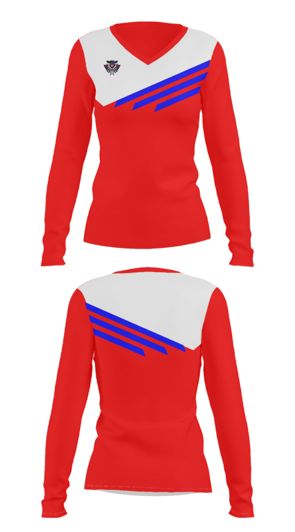 Women's Long Sleeve Vneck Shirt, Freedom Middle School Basketball, Men's Basketball, Teamtime, Team time, sublimation, custom sports apparel, team uniforms, spirit wear, spiritwear, sports uniforms, custom shirts, team store, custom team store, fundraiser sports, apparel fundraiser