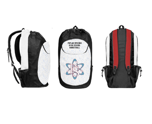 Gear Bag, Poplar Springs High School Basketball, Women's Basketball, Teamtime, Team time, sublimation, custom sports apparel, team uniforms, spirit wear, spiritwear, sports uniforms, custom shirts, team store, custom team store, fundraiser sports, apparel fundraiser