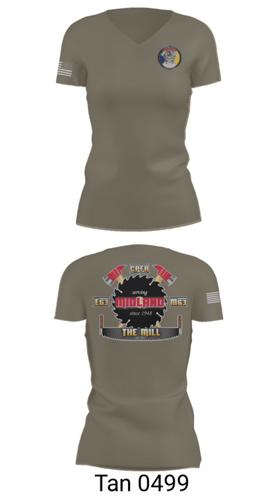 Hazmat 63 C 49225610 Women's Short Sleeve V-neck Shirt - 36